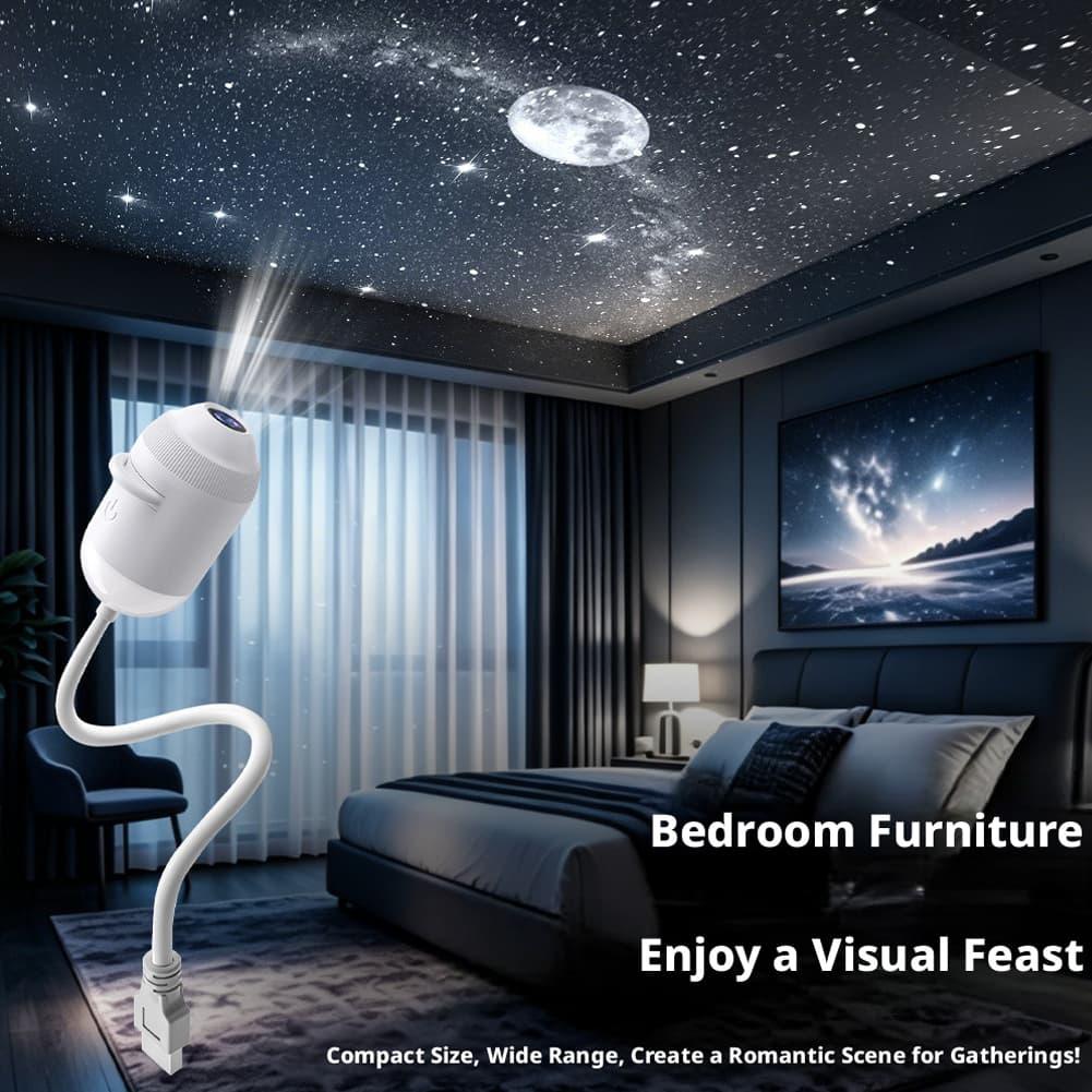 Planetarium Projector Home - 2-in-1 Galaxie-Sternprojektor-Licht Hochauflösender USB-Sternenhimmel-Projektor Nachtlicht Schlafzimmer