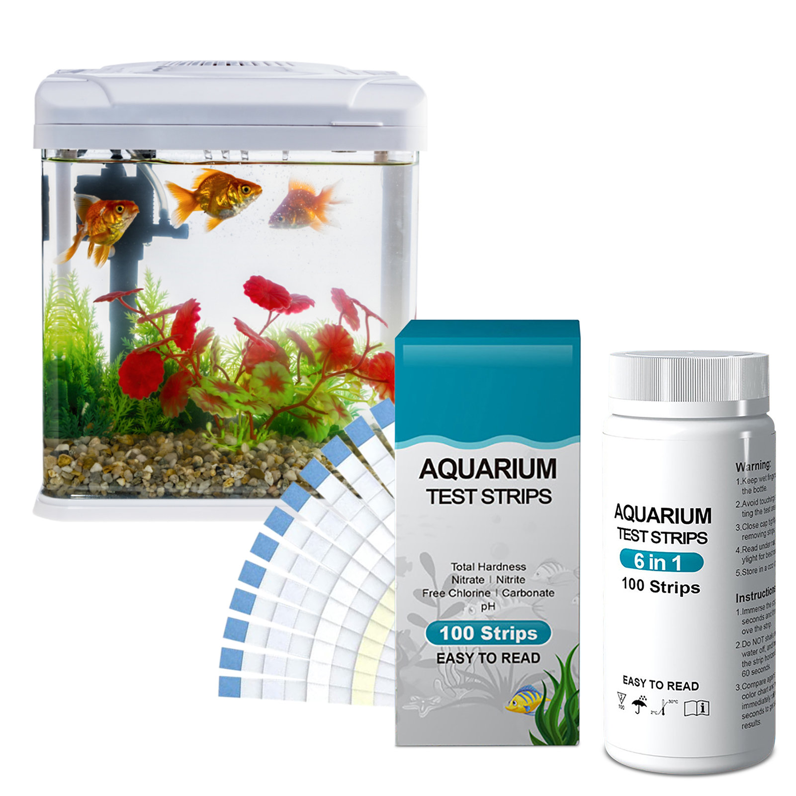 Ph Strip Test - 100 stücke 6-in-1 Wasser Qualität Test