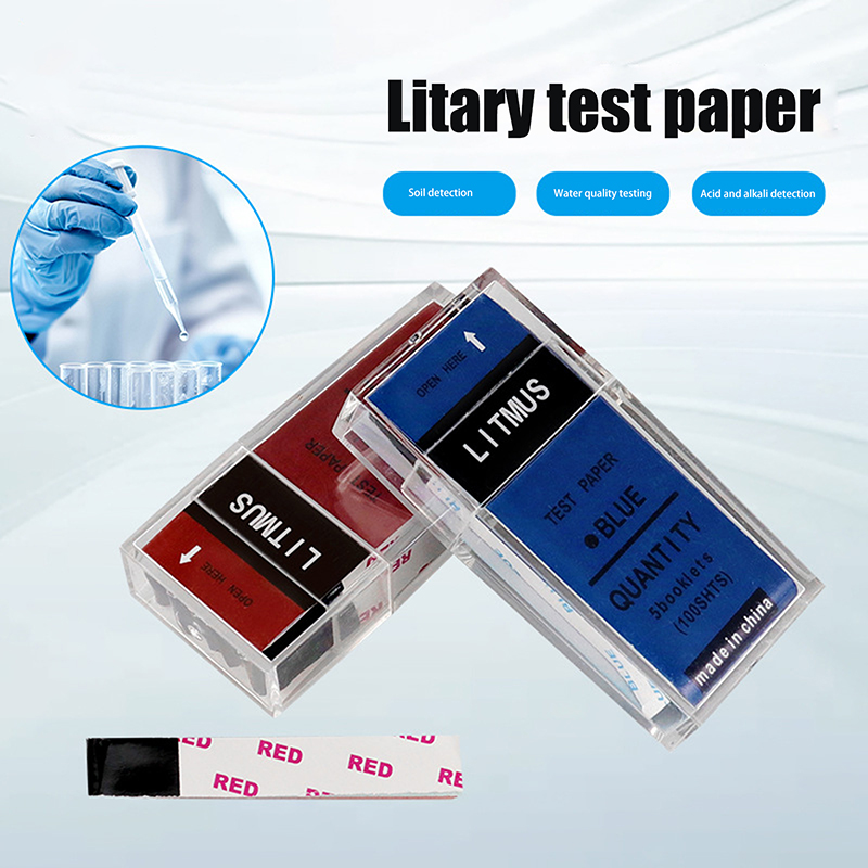 Ph Strip Test - 100 Streifen/Box PH-Teststreifen Rot/Blau Lackmuspapier Säure-Alkali-Testpapier