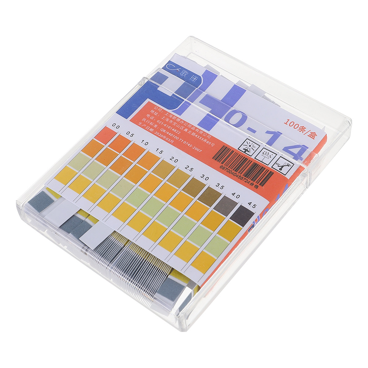 Ph Strip Test - 100 Stück pH-Teststreifen, wasserdichte Kunststoffbox, einfacher