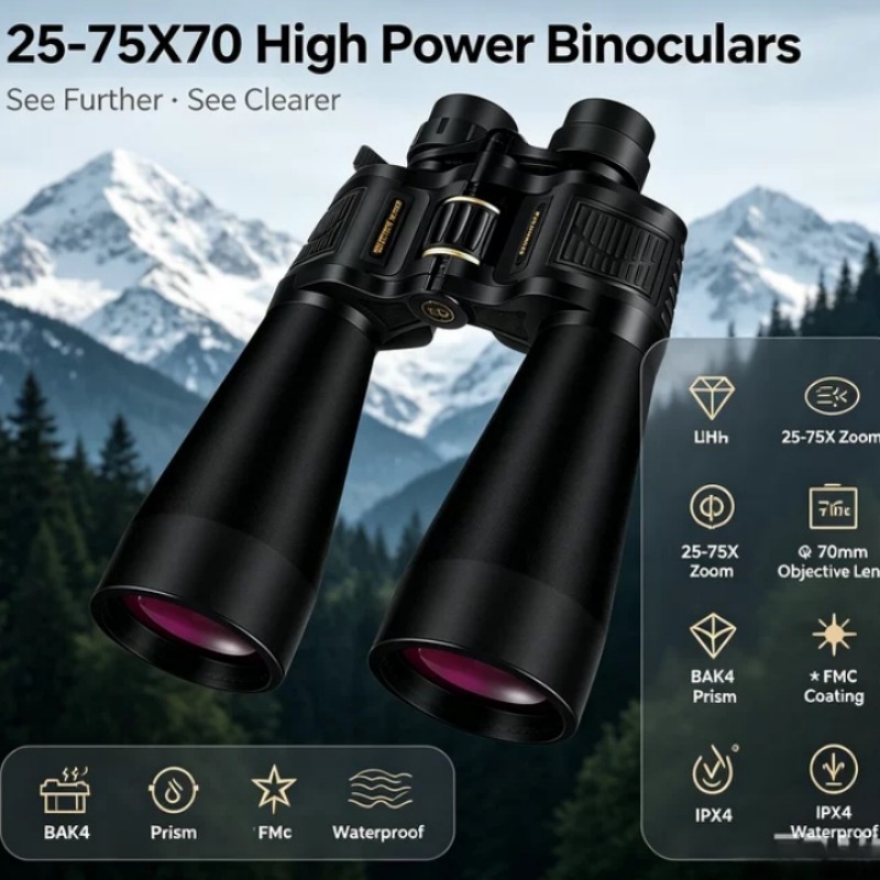 National Geographic Telescope 70Mm - BORWOLF 25-75X70 Fernglas mit großem Objektiv,