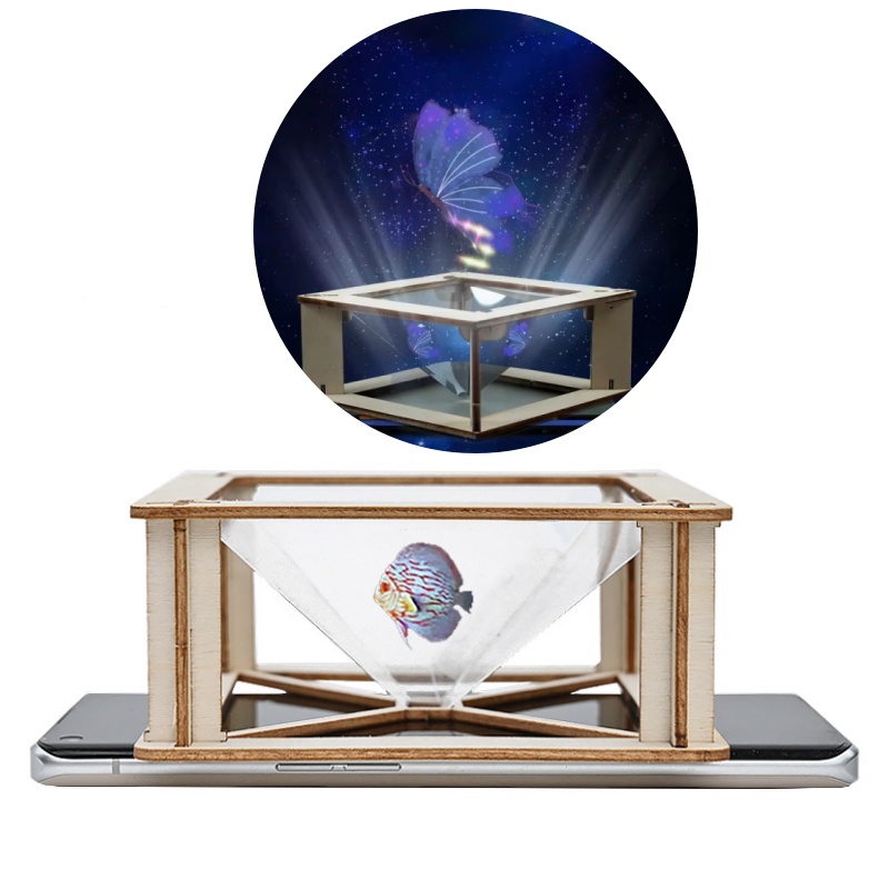Science Kit - DIY 3D Holographischer Projektor-Bausatz für Kinder