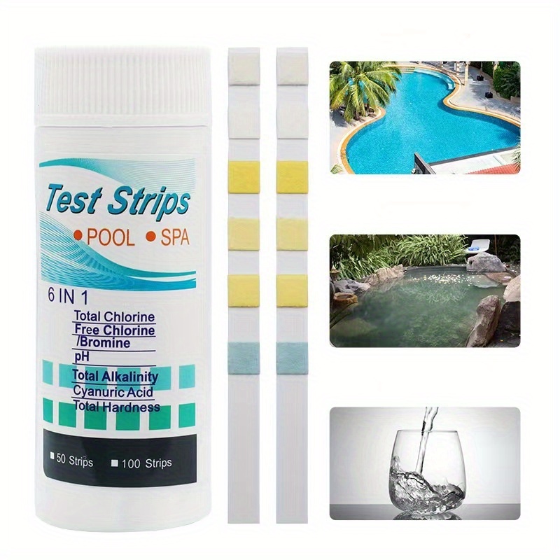 Ph Strip Test - 6-in-1-Teststreifen für Pool- und Spa-Wasser, genaue