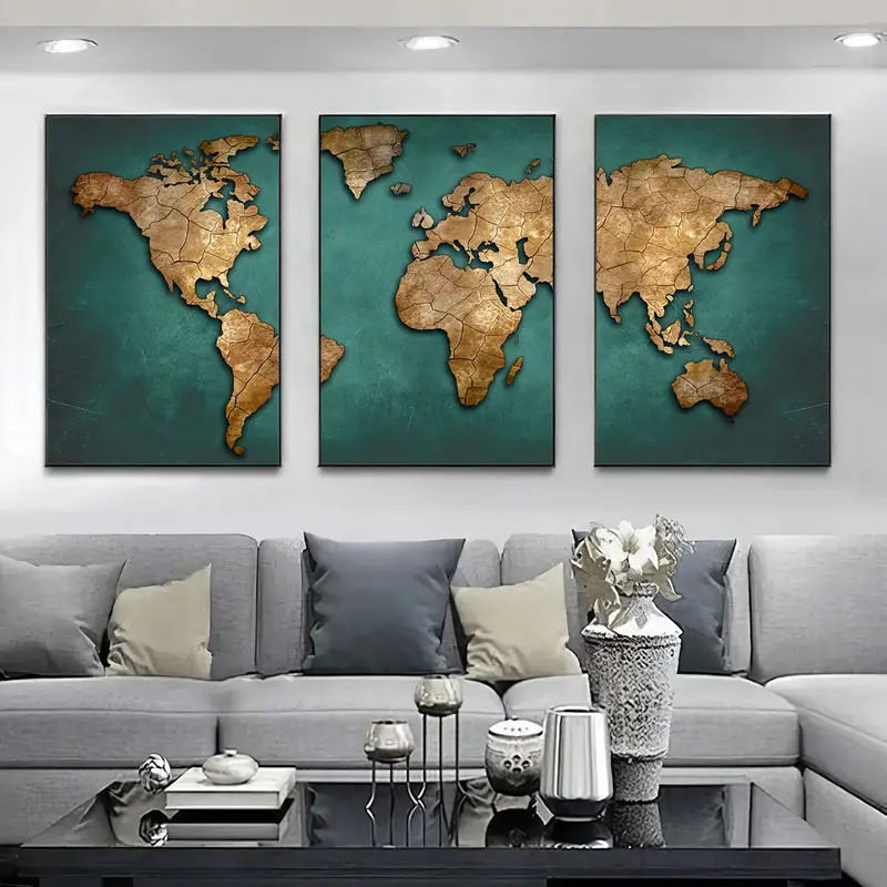 Retro Weltkarte 3 teile/satz L – Star Map Poster Bewertung und Preis