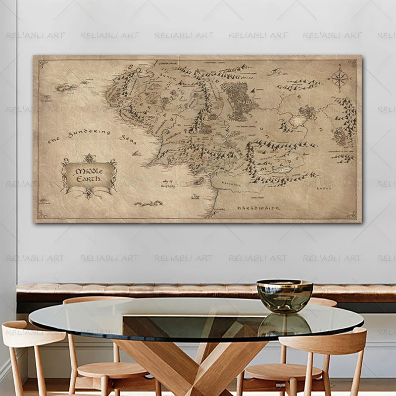 Retro The-Lord-of-Rings Karte  – Star Map Poster Bewertung und Preis