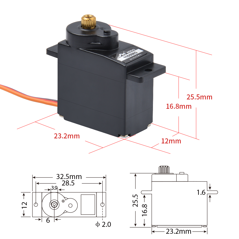 1/2/4 Stück JX Servo PDI-1109M – Robot Arm Motor Bewertung und Preis