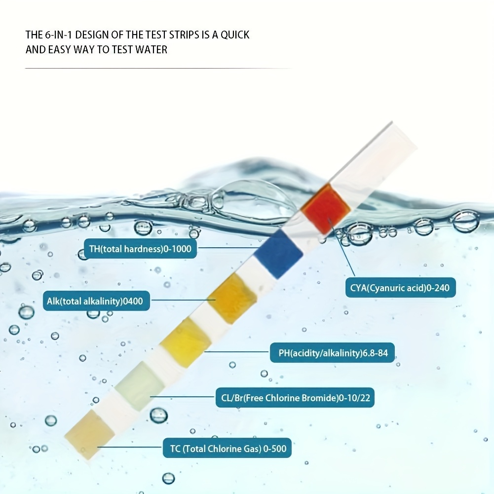 6-in-1-Teststreifen für Pool-  – Ph Strip Test Bewertung und Preis