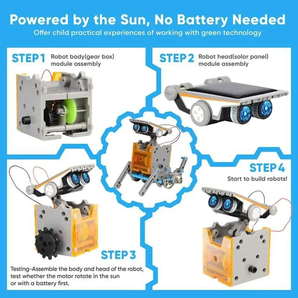 13-in-1 solarbetriebener Robot – Science Toys Diy Bewertung und Preis