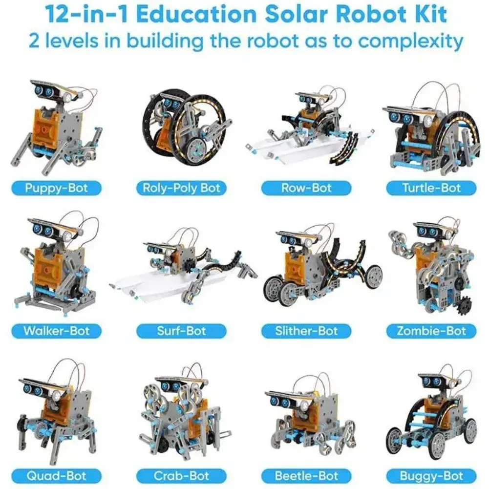 13-in-1 solarbetriebener Robot – Science Toys Diy Bewertung und Preis