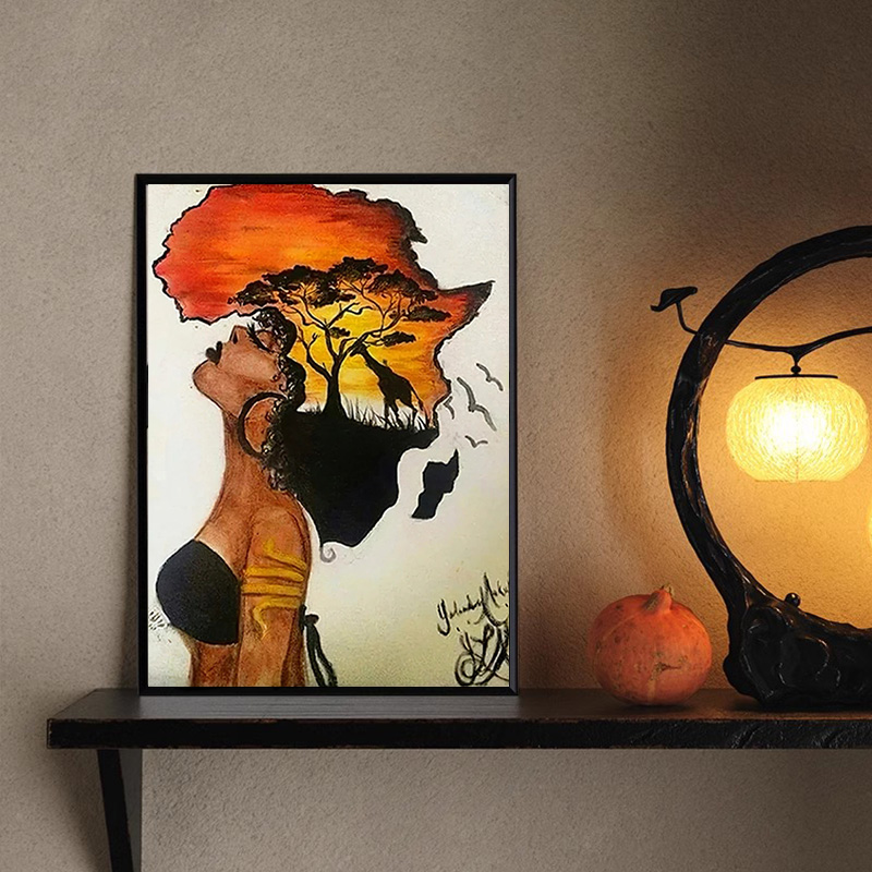 Klassische afrikanische Frau P – Star Map Poster Bewertung und Preis